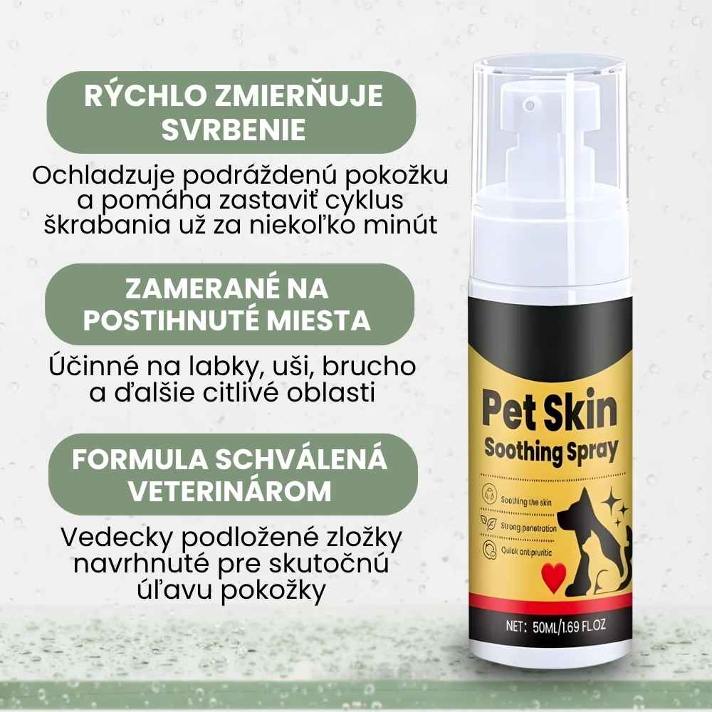 Veluna Sprej na Úľavu Pokožky pre Psov Schválený Veterinárom