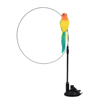 Interaktívna hračka pre mačky s perím, závesná a elastická