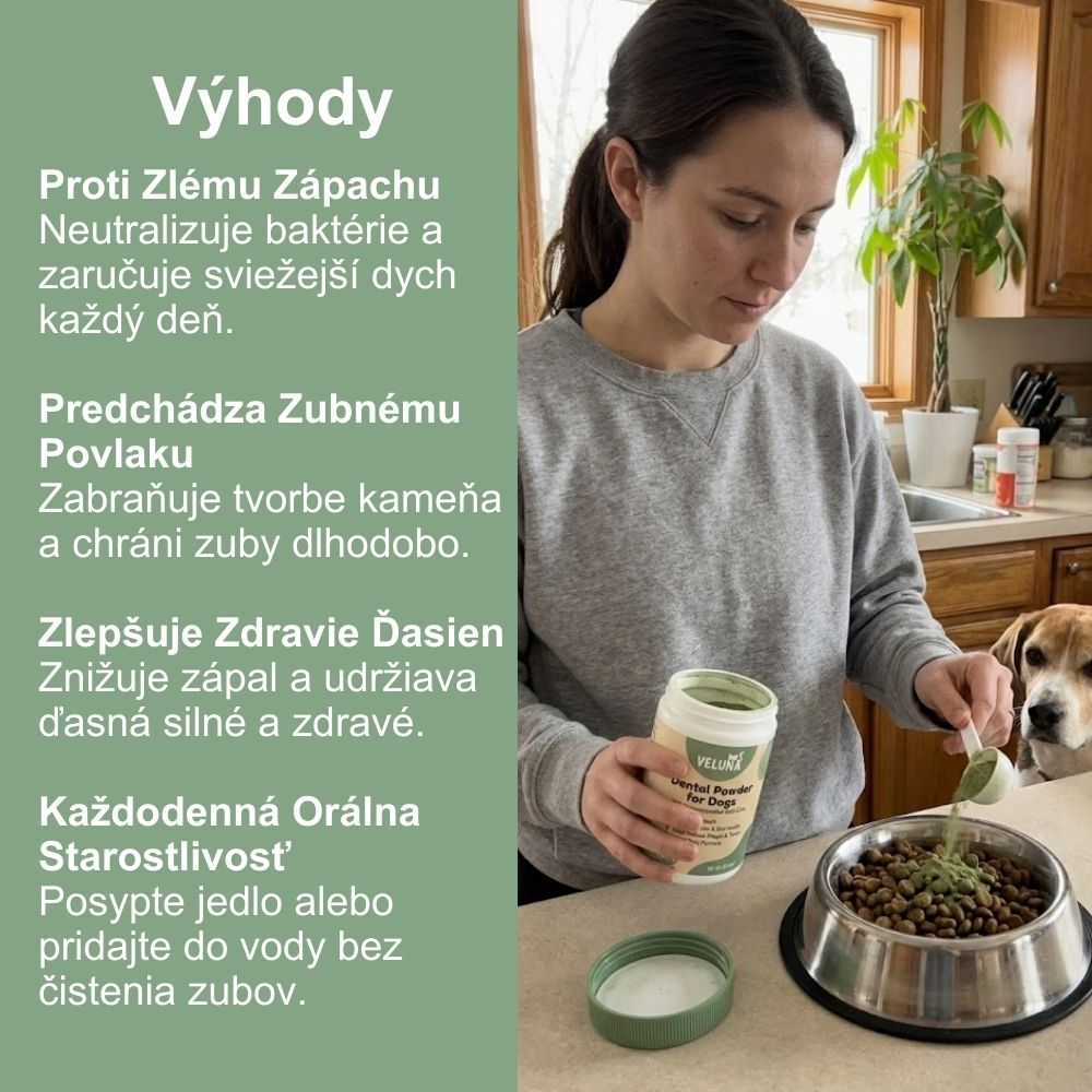 Veluna Dentálny Prášok pre Psov