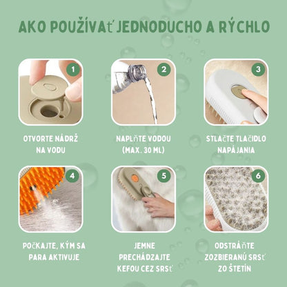 Veluna Steam Brush pre mačky