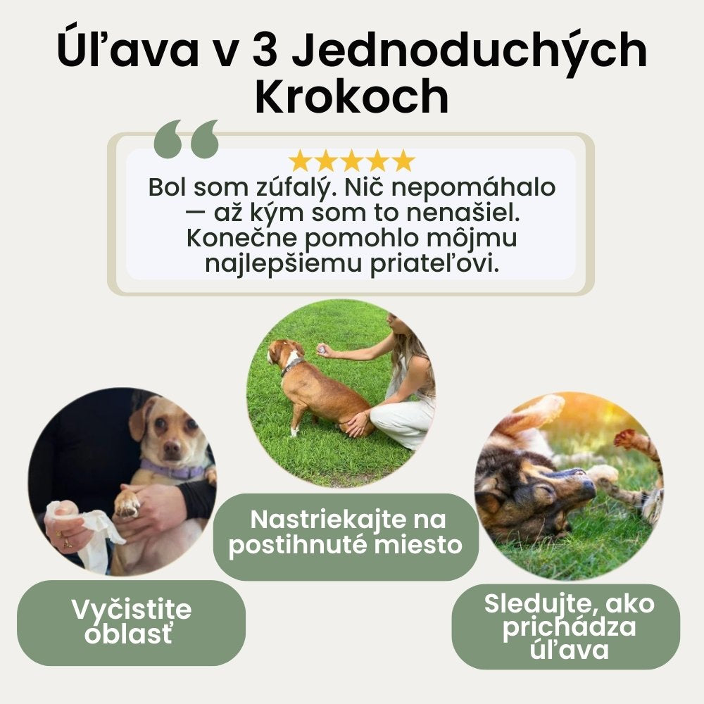 Veluna Sprej na Úľavu Pokožky pre Psov Schválený Veterinárom