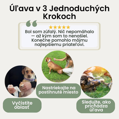 Veluna Sprej na Úľavu Pokožky pre Psov Schválený Veterinárom