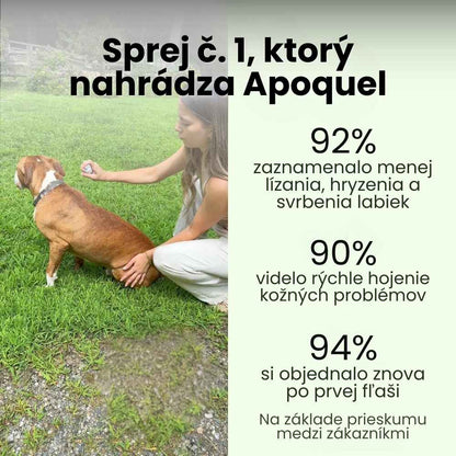 Veluna Sprej na Úľavu Pokožky pre Psov Schválený Veterinárom