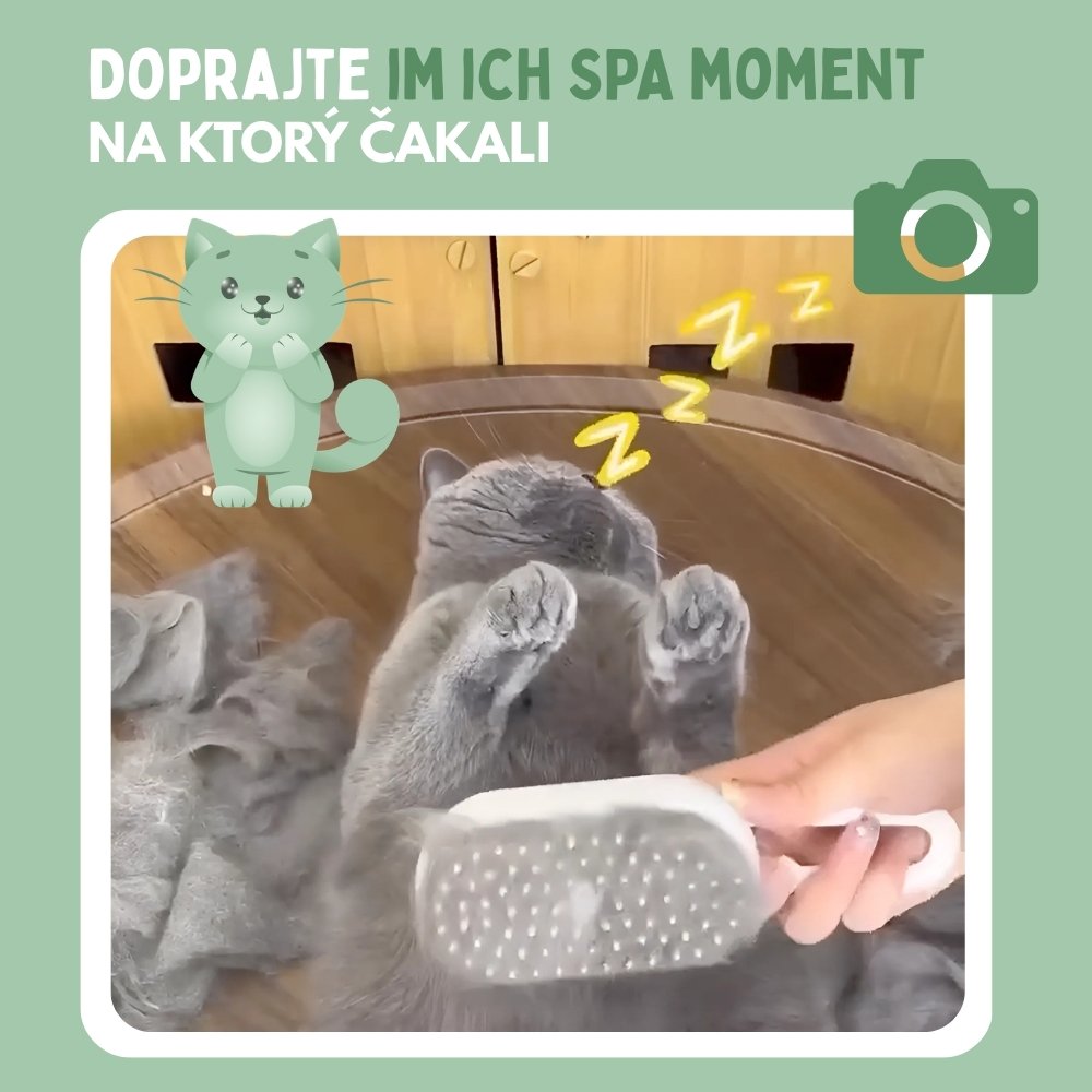 Veluna Steam Brush pre mačky
