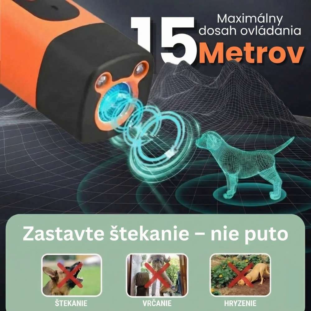 CalmPro – ultrazvukový tréner pre psov – bezpečne zastaví nadmerné štekanie