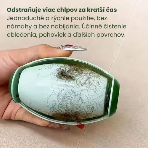 Opakovane použiteľný a umývateľný valček na chlpy od Veluna