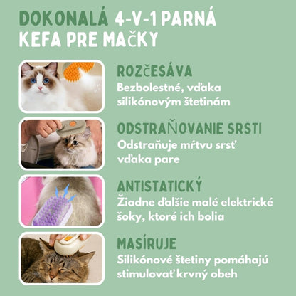 Veluna Steam Brush pre mačky